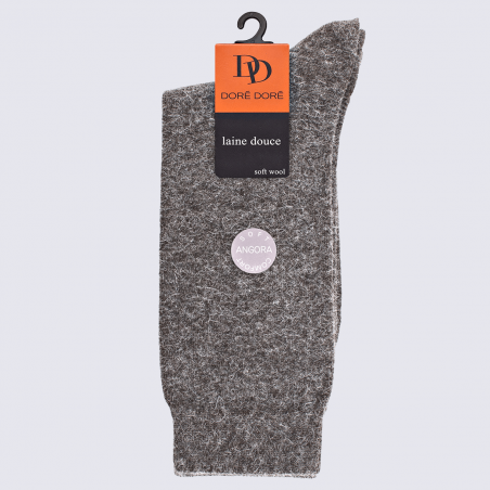 Chaussettes Doré Doré, chaussettes viscose angora femme grises