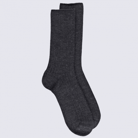 Chaussettes Doré Doré, chaussettes en laine homme anthracite