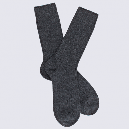 Chaussettes Doré Doré, chaussettes en laine homme anthracite