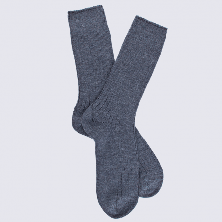 Chaussettes Doré Doré, chaussettes en laine homme gris