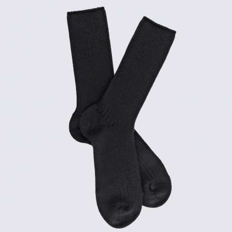 Chaussettes Doré Doré, chaussettes en laine homme noir