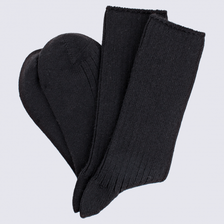 Chaussettes Doré Doré, chaussettes en laine homme noir