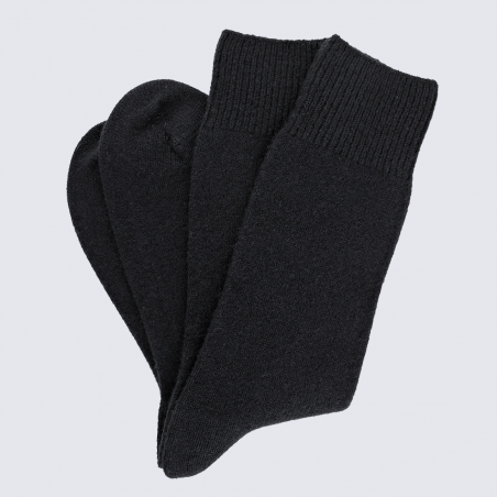 Chaussettes Doré Doré, chaussettes en laine et cachemire homme noir