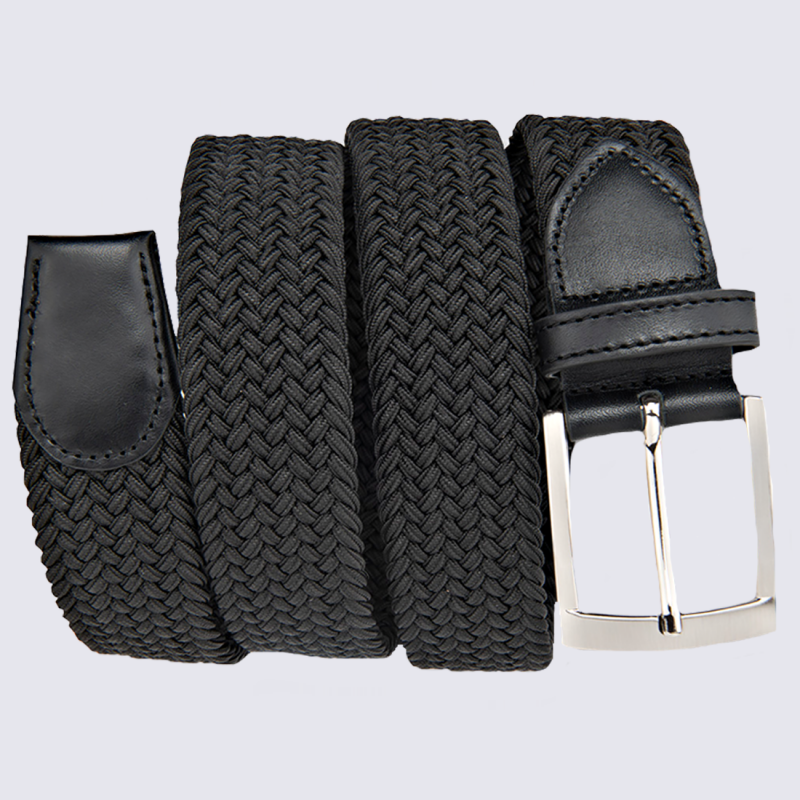 Ceinture Bernd G tz ceinture tress en cuir et tissu noir I Igert