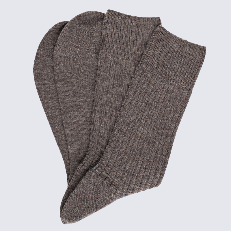 Chaussettes Doré Doré, chaussettes chaudes en laine homme gris