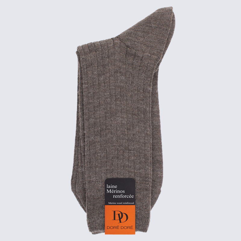 Chaussettes Doré Doré, chaussettes chaudes en laine homme gris