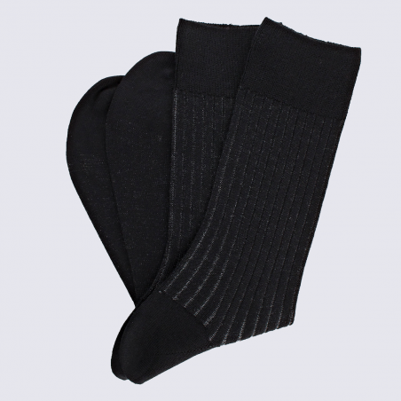 Chaussettes Doré Doré, chaussettes chaudes élégantes en laine mérinos homme noir