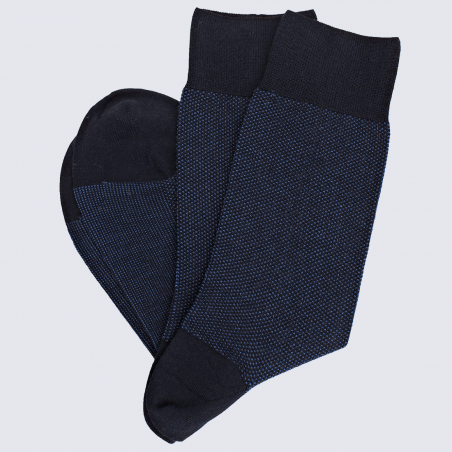 Chaussettes Doré Doré, chaussettes chaudes élégantes en laine homme bleu marine