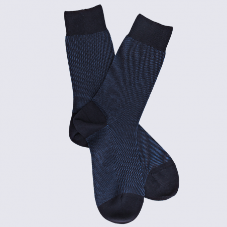 Chaussettes Doré Doré, chaussettes chaudes élégantes en laine homme bleu marine