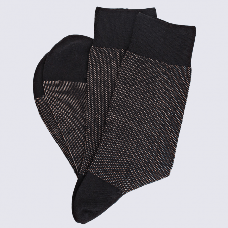 Chaussettes Doré Doré, chaussettes chaudes élégantes en laine homme bleu noir