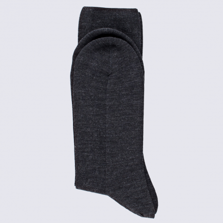 Chaussettes Doré Doré, chaussettes en laine confort homme gris anthracite