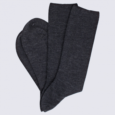Chaussettes Doré Doré, chaussettes en laine confort homme gris anthracite