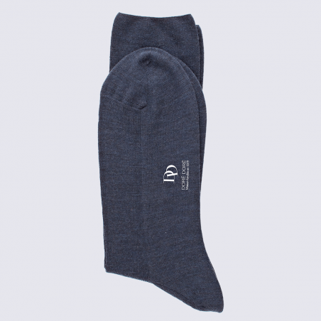 Chaussettes Doré Doré, chaussettes en laine confort homme bleu