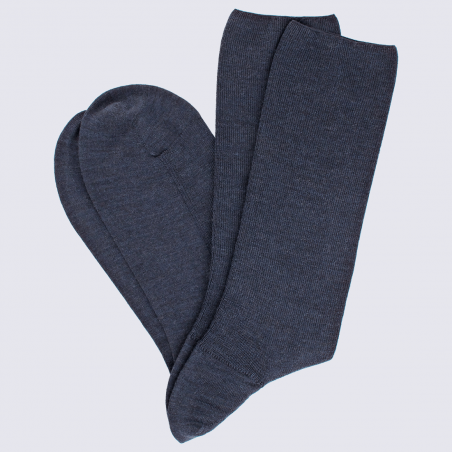 Chaussettes Doré Doré, chaussettes en laine confort homme bleu