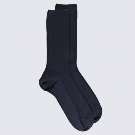 Chaussettes Doré Doré, chaussettes en laine confort homme bleu marine