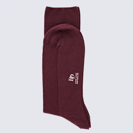 Chaussettes Doré Doré, chaussettes en laine confort homme bordeaux