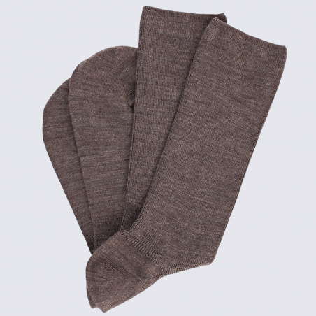 Chaussettes Doré Doré, chaussettes en laine confort femme gris
