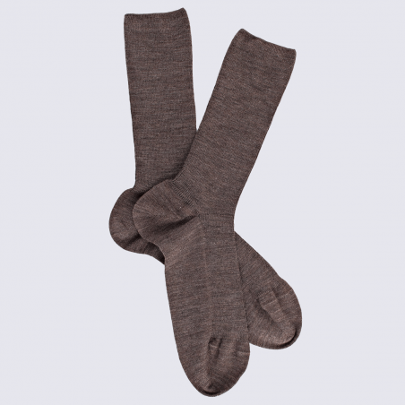 Chaussettes Doré Doré, chaussettes en laine confort femme gris