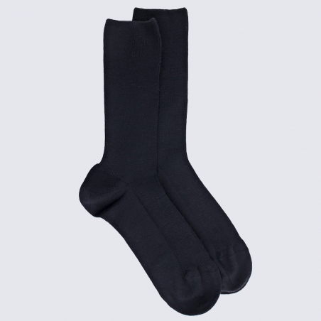 Chaussettes Doré Doré, chaussettes en laine confort femme marine