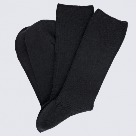 Chaussettes Doré Doré, chaussettes en laine confort femme noir