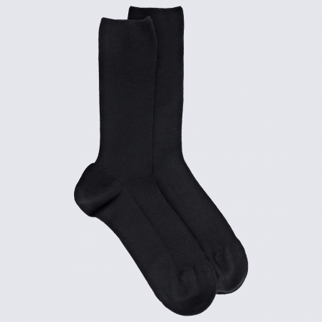 Chaussettes Doré Doré, chaussettes en laine confort femme noir