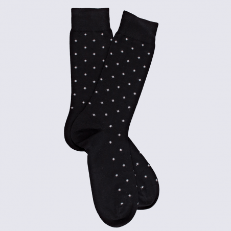 Chaussettes Doré Doré, chaussettes cravate losangettes en laine homme noir