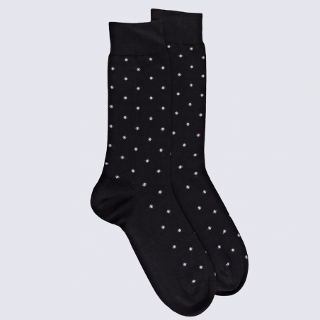 Chaussettes Doré Doré, chaussettes cravate losangettes en laine homme noir