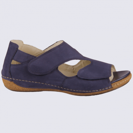 Sandales Waldlaufer, sandales confortables femme en cuir nubuck bleu Sandales Waldlaufer, sandales confortables femme en cuir nubuck bleu