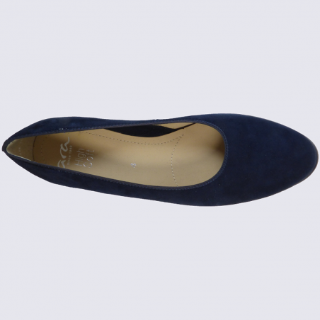 Escarpins Ara, escarpins confortables femme en cuir velours bleu Escarpins Ara, escarpins confortables femme en cuir velours bleu