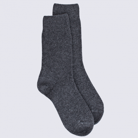 Chaussettes Doré Doré, chaussettes chaudes femme en laine et cachemire gris anthracite