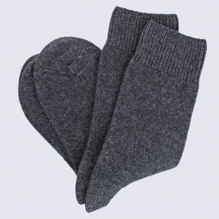 Chaussettes Doré Doré, chaussettes chaudes femme en laine et cachemire gris anthracite