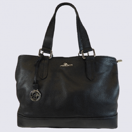 Sac à main Charlotte pour femme en cuir noir