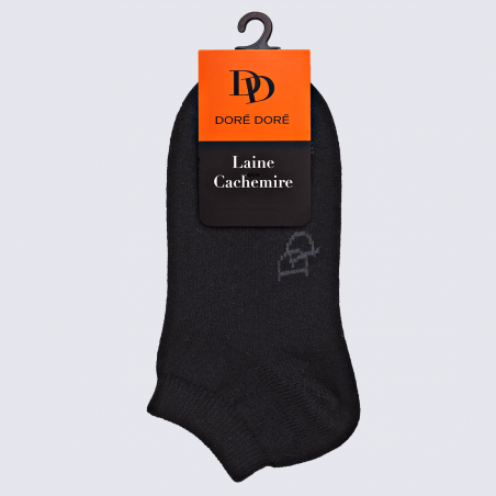 Chaussettes Doré Doré, chaussettes courte en laine et cachemire femme noir