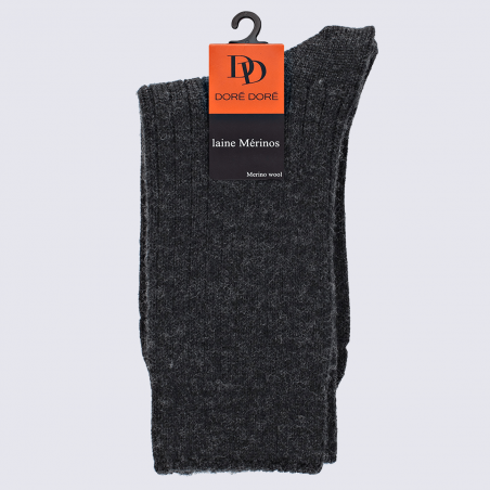 Chaussettes Doré Doré, chaussettes en laine femme anthracite