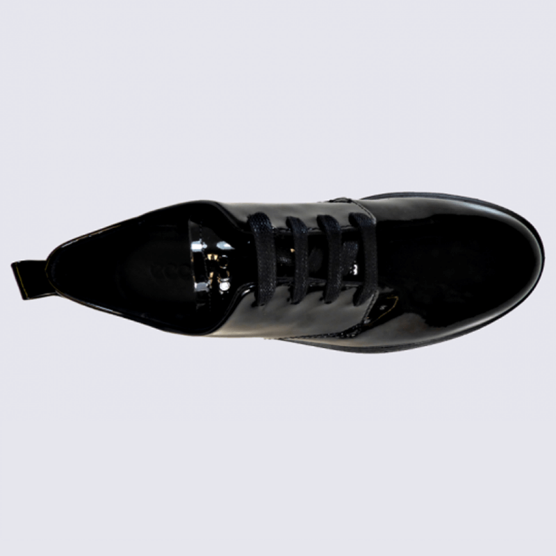 Chaussures Ecco, chaussures tendances femme en cuir vernis noir