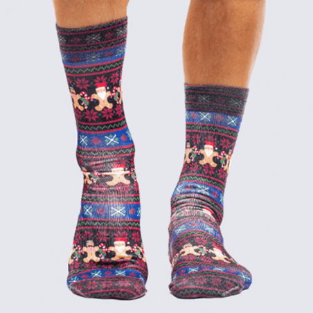 Chaussettes pour homme Wigglesteps motifs bonhommes en pain d'épices