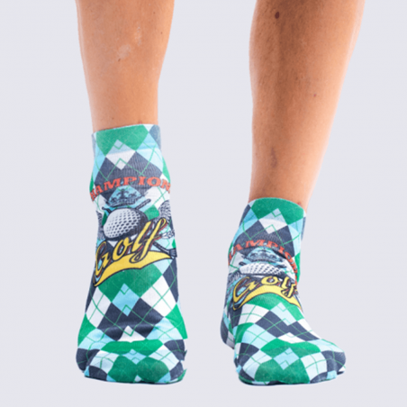 Chaussettes Wigglesteps, chaussettes motif champion homme vert