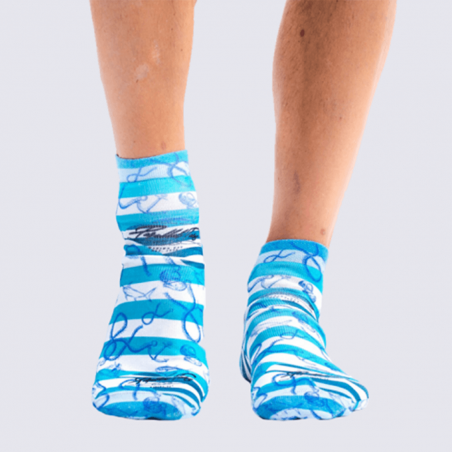 Chaussettes Wigglesteps, chaussettes motifs marins homme bleu