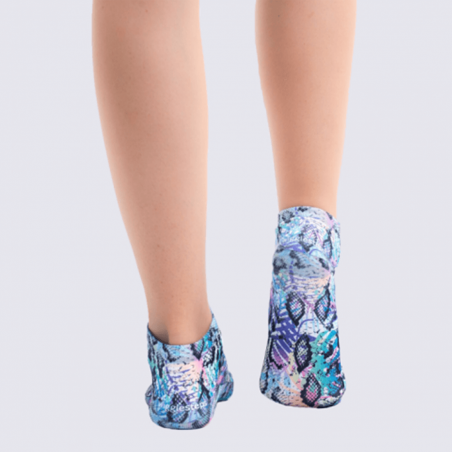 Chaussettes Wigglesteps, chaussettes été motif effet crocodile femme multicolore