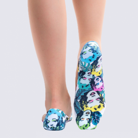 Chaussettes Wigglesteps, chaussettes invisibles motif Marilyn Monroe multicolore