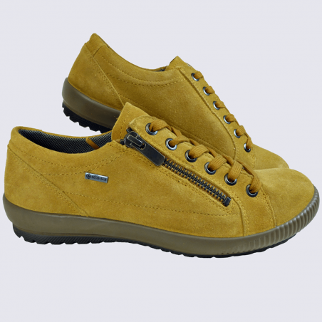 Baskets Legero, baskets femme en cuir jaune