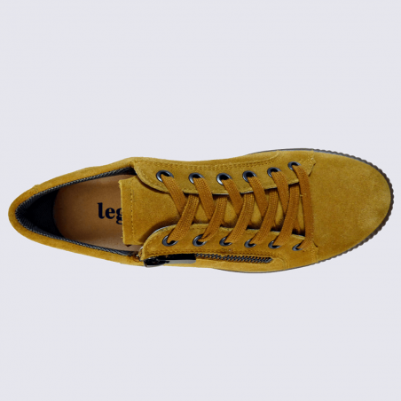 Baskets Legero, baskets femme en cuir jaune