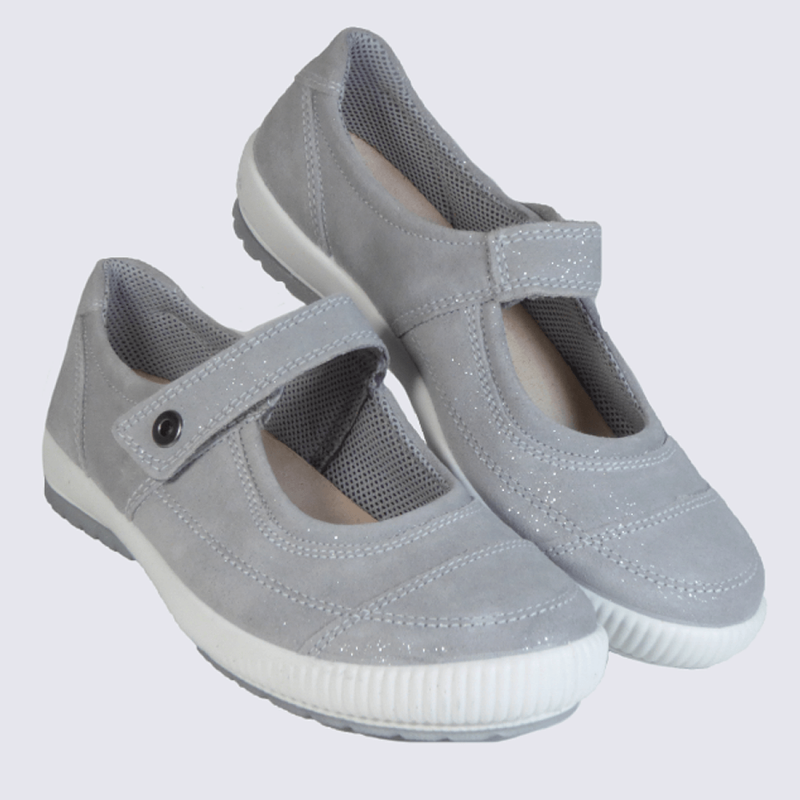 Ballerines à bride Legero en cuir gris