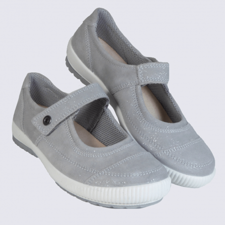 Ballerines à bride Legero en cuir gris