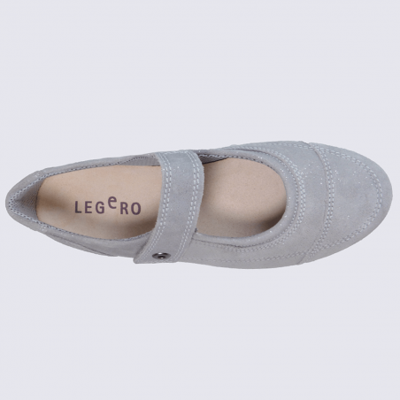 Ballerines à bride Legero en cuir gris