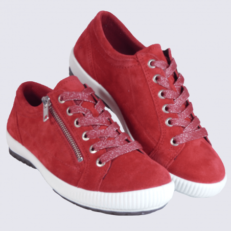 Baskets pour femme Legero en cuir rouge