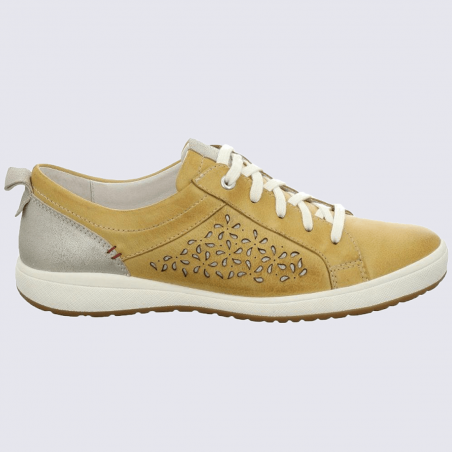 Baskets femme Josef Seibel en cuir jaune tendance