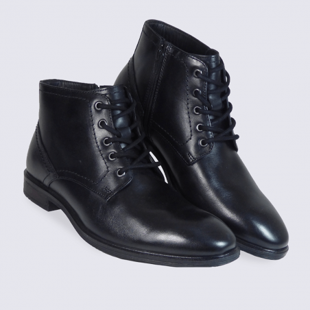 Chaussures hautes pour homme Josef Seibel en cuir noir