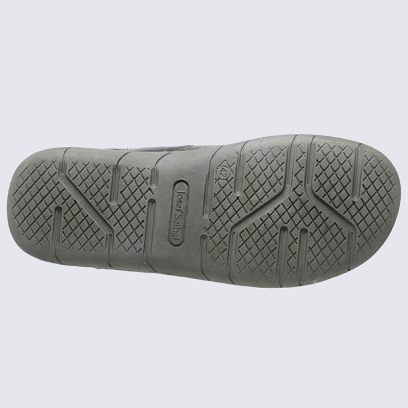 Mules homme Josef Seibel en cuir bleu et gris