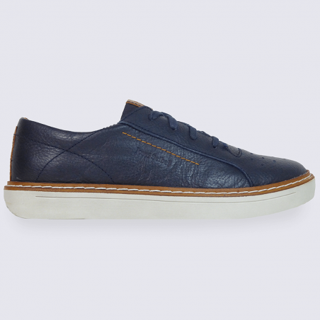 Chaussures été homme Josef Seibel en cuir bleu marine